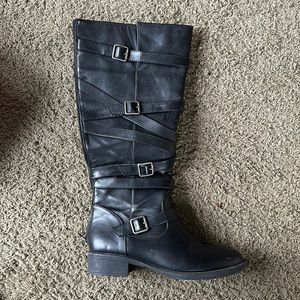 Black Buckle Boots